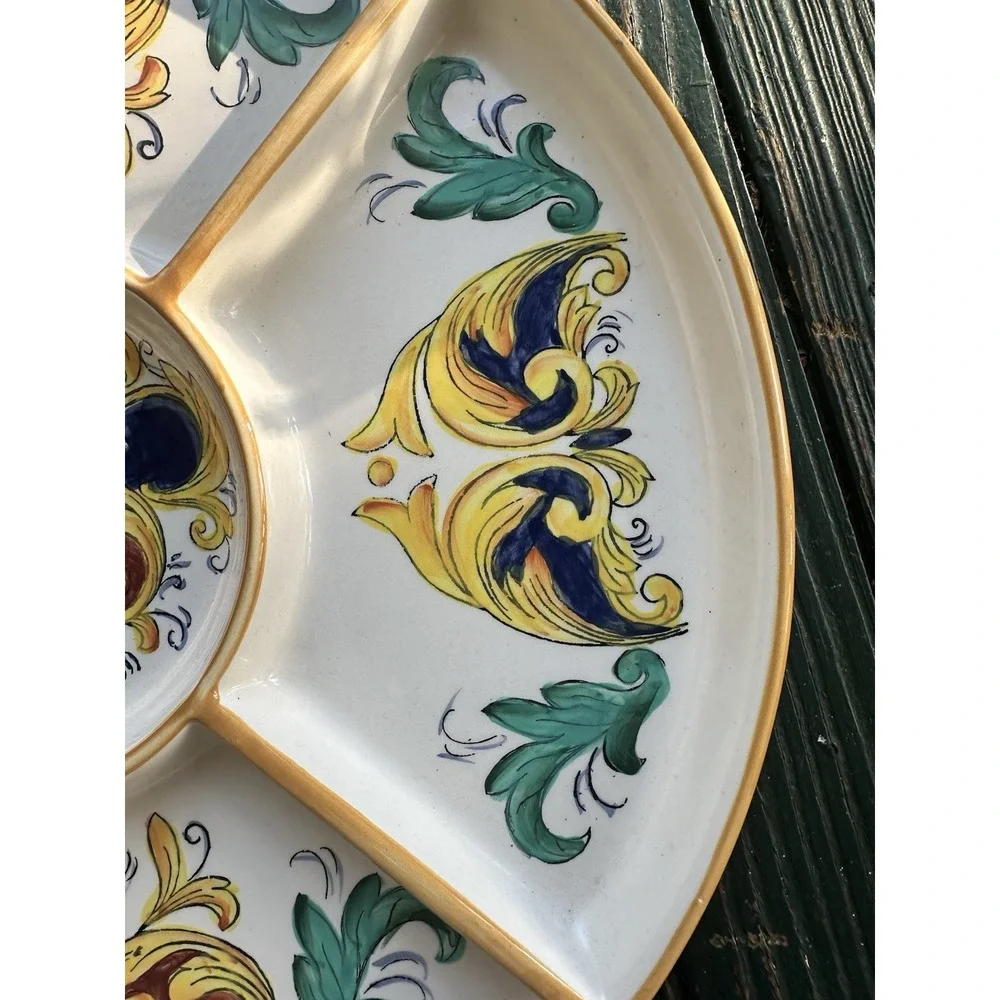 Alhambra Porcelain Vienna Austria Flat Tray Platter Floral‎ Design